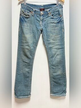 True Religion Women's Faded Light Blue Jeans